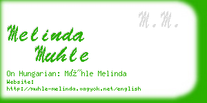 melinda muhle business card